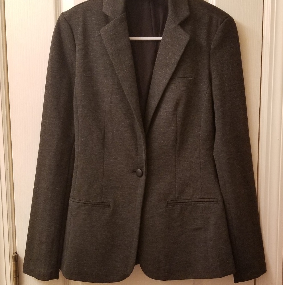 Gray jersey blazer